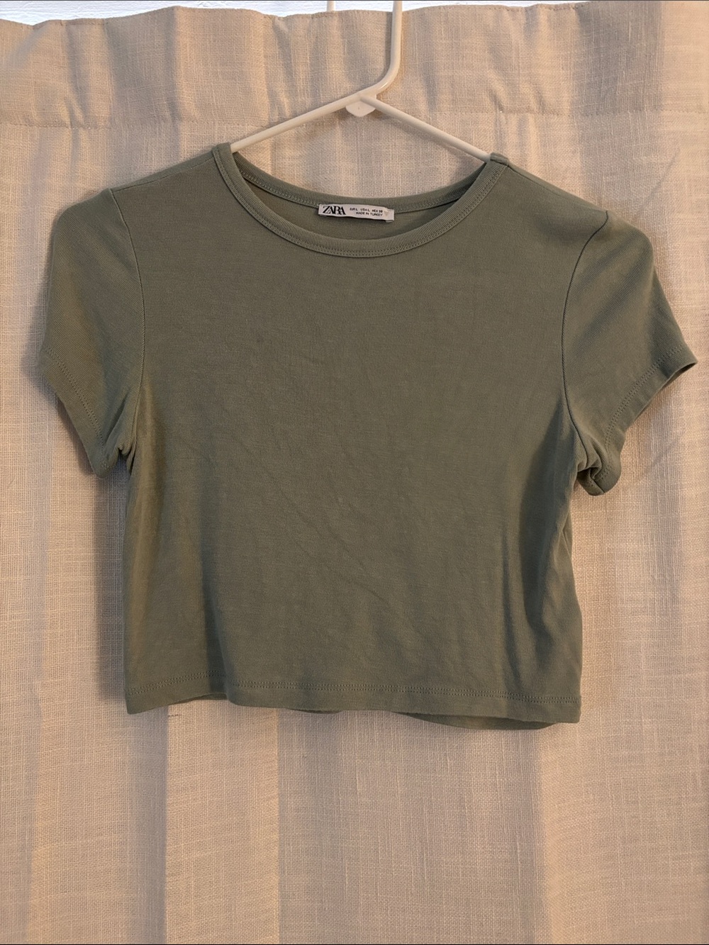 ZARA Sage Green Baby Tee